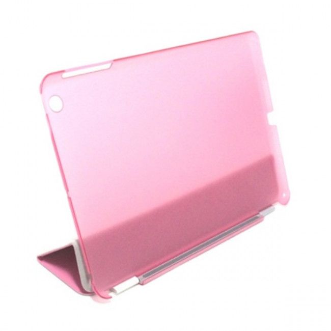 Capa Smart Cover com Fundo Transparente Removível para IPad Mini - Rosa