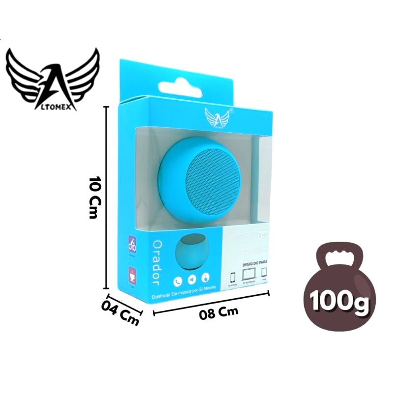 Mini Caixa de Som Portátil Bluetooth Altomex AL-6883 - Azul