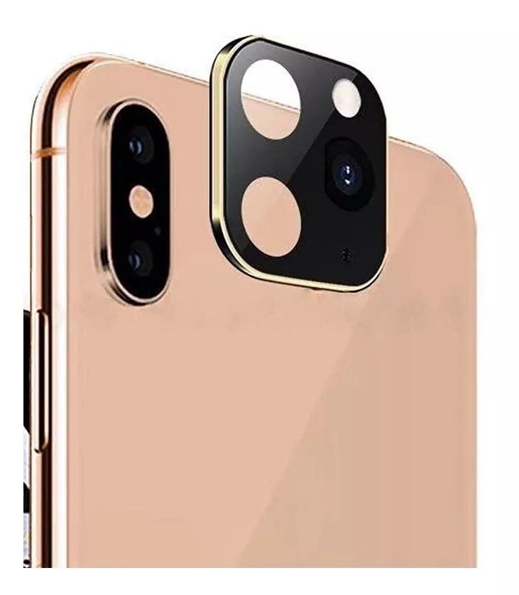 Película De Vidro Protetora para Câmera - IPhone X/XS/XS Max para IPhone 11 - Dourado