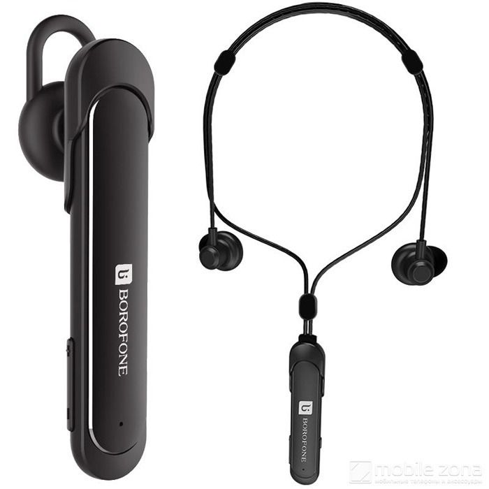 Fone de Ouvido Bluetooth Borofone 2 em 1 BE10 - Preto