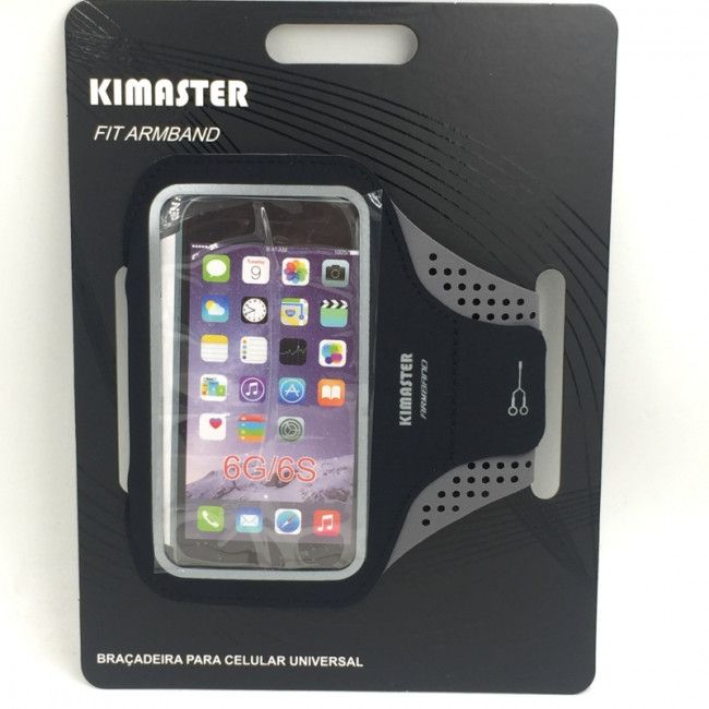 Braçadeira Sport Kimaster Ventilada *Universal* - Preto