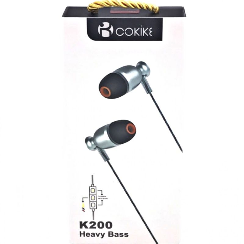 Fone de Ouvido Cokike K200 - Prata