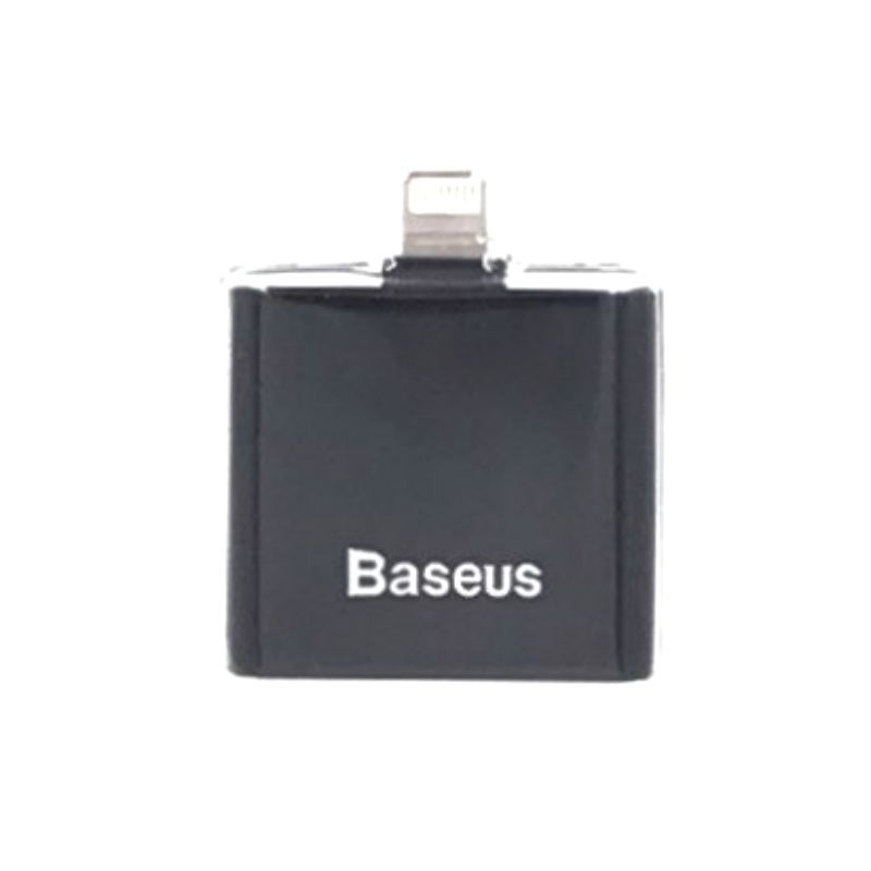 Adaptador 2 em 1 Baseus para IPhone/IPad - Preto
