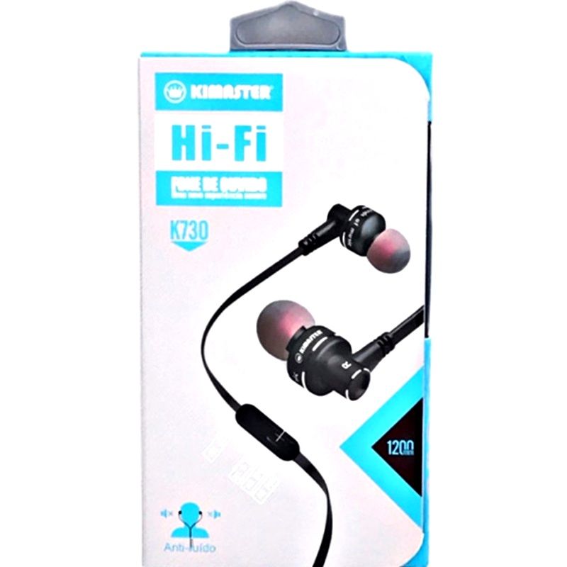 Fone de Ouvido Hi-Fi Kimaster K730 - Preto