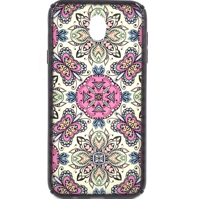 Capa Acrílica Estampada - Mandala Verde e Rosa