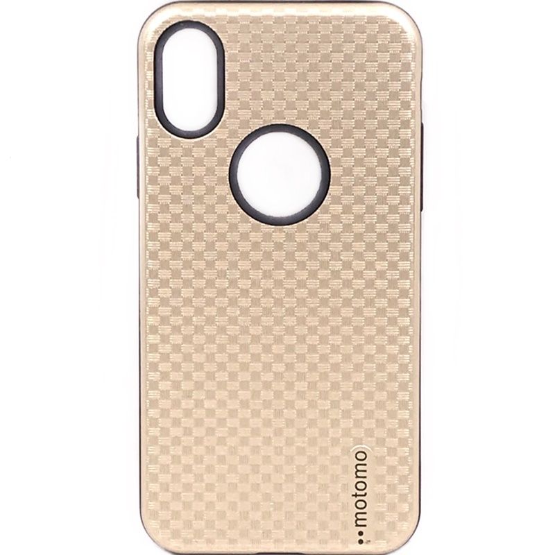 Capa Anti Choque Motomo Xadrez - Dourado