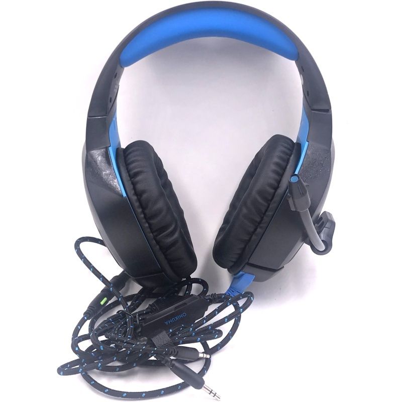 Fone de Ouvido Profissional Gaming Headset com Microfone - Preto com Azul