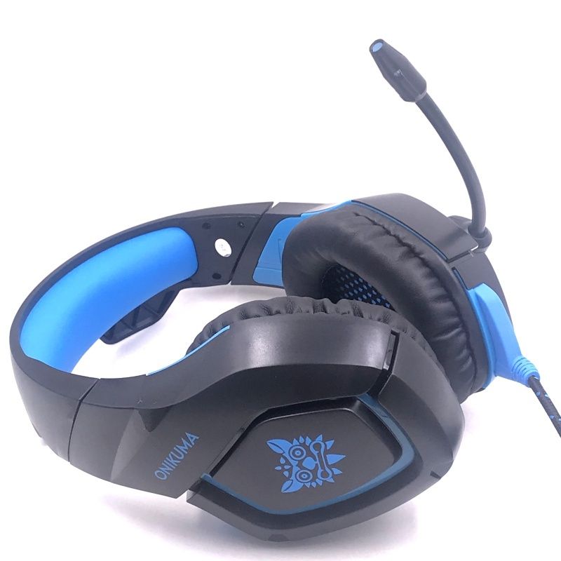 Fone de Ouvido Profissional Gaming Headset com Microfone - Preto com Azul