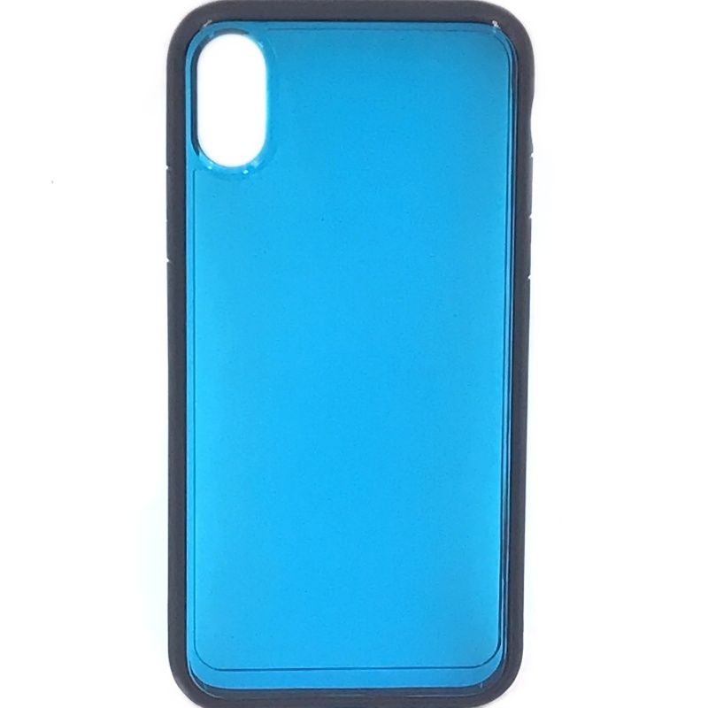 Capa Lateral Color para IPhone X/XS - Azul com Preto