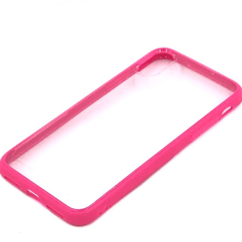 Capa Lateral Color - Transparente com Pink