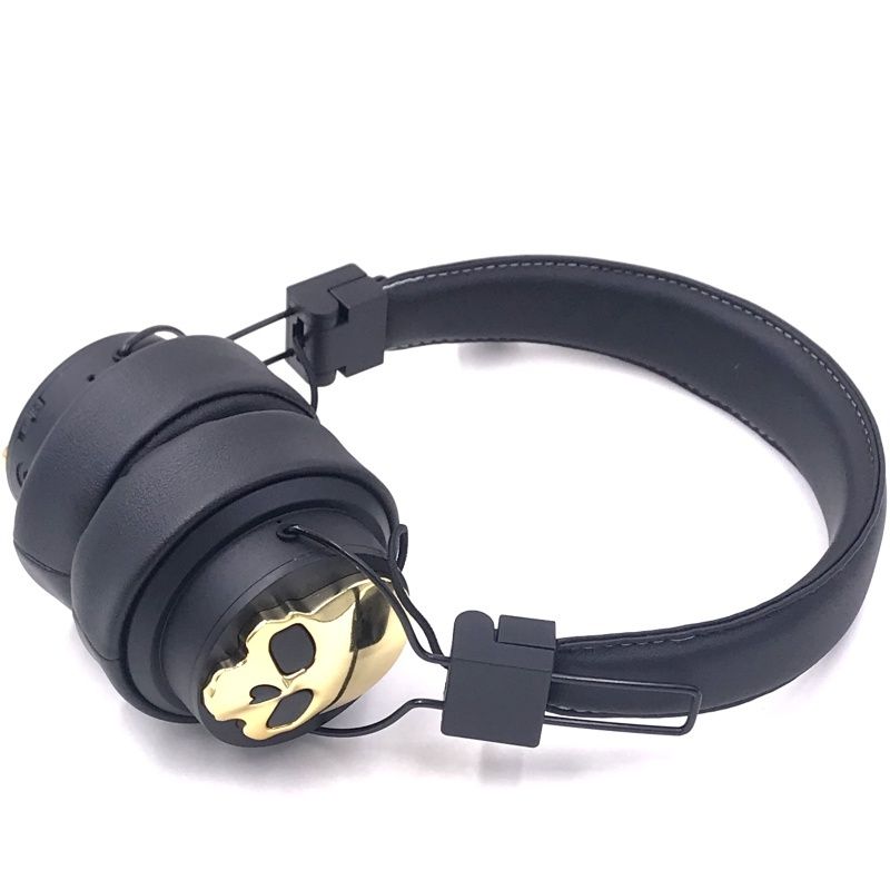 Fone de Ouvido Bluetooth Procover Caveira PC001 - Preto e Dourado