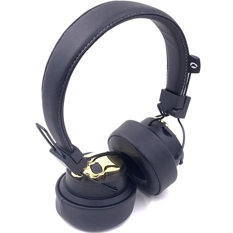 Fone de Ouvido Bluetooth Procover Caveira PC001 - Preto e Dourado