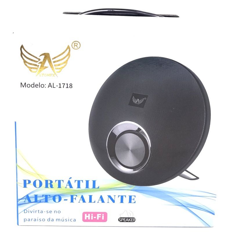 Caixa de Som Portátil Bluetooth Altomex AL-1718 - Dourado