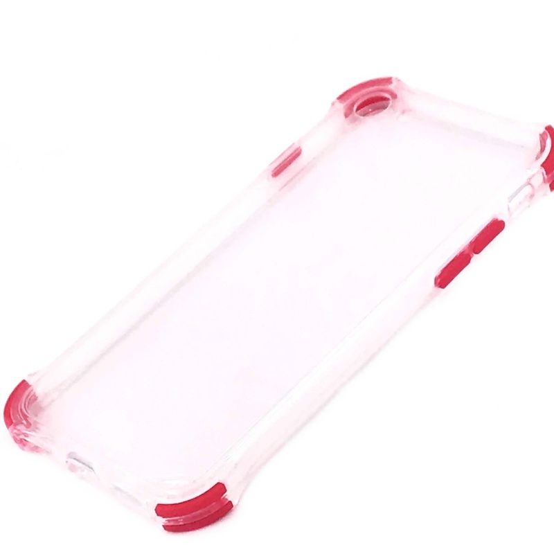Capa Ponta Colorida - Transparente com Vermelho