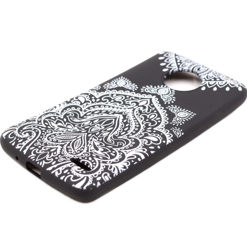 Capa Netcase Borracha - Mandala Black & White Preto