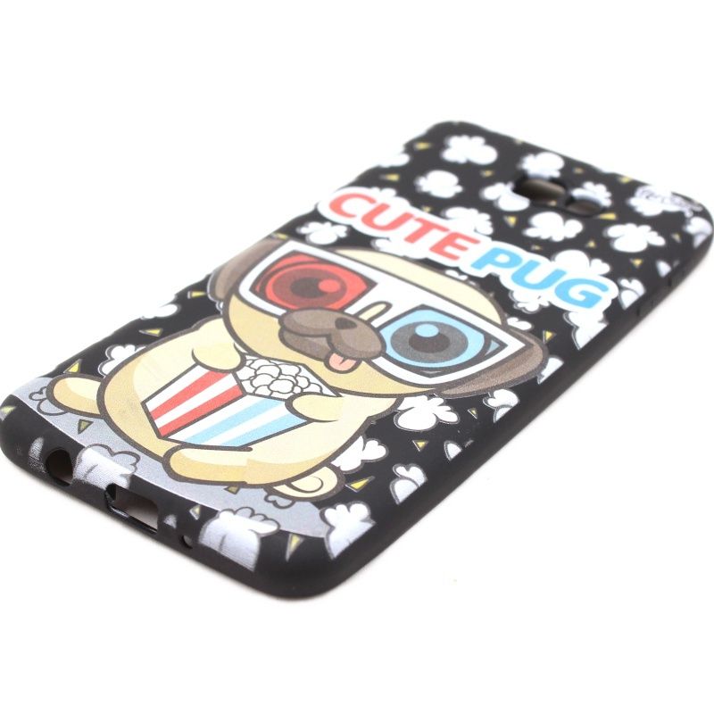 Capa Netcase Borracha - Pug Popcorn Preto