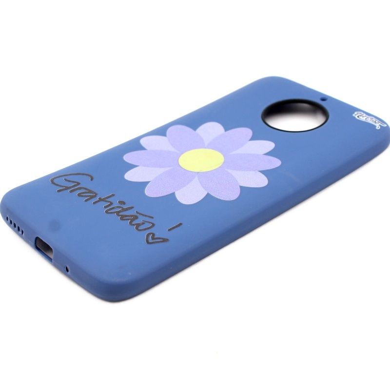 Capa Netcase Borracha para Motorola Moto G5S Plus - Gratidão! Azul Marinho