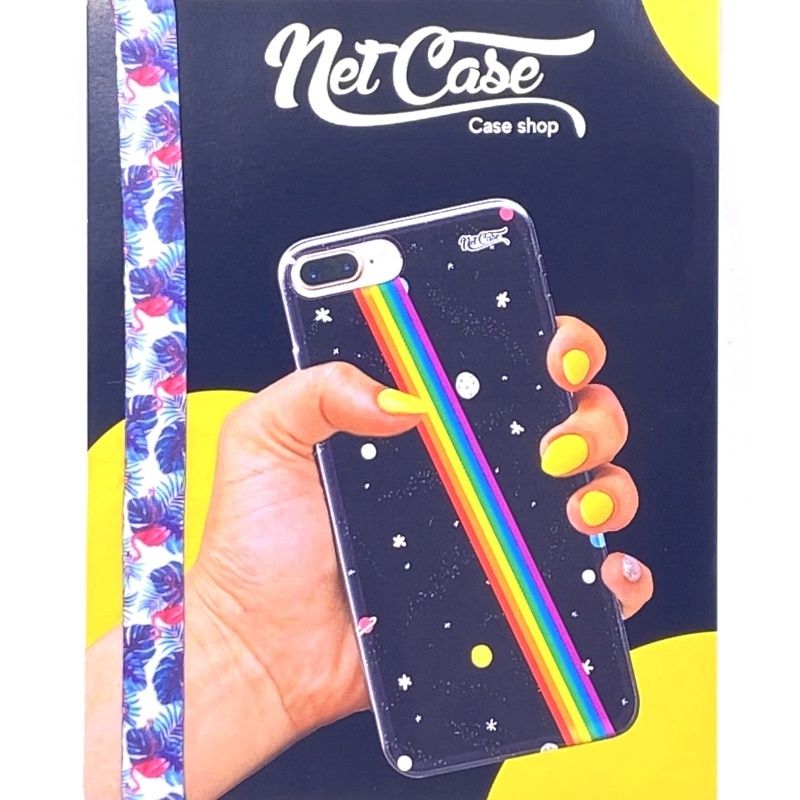 Tira Salva Celular Netcase - Flamingos Folhas