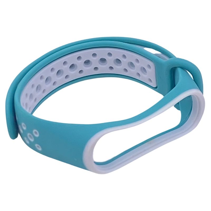 Pulseira Furadinha para Relógio Mi Band 4 - Verde c/ Branco