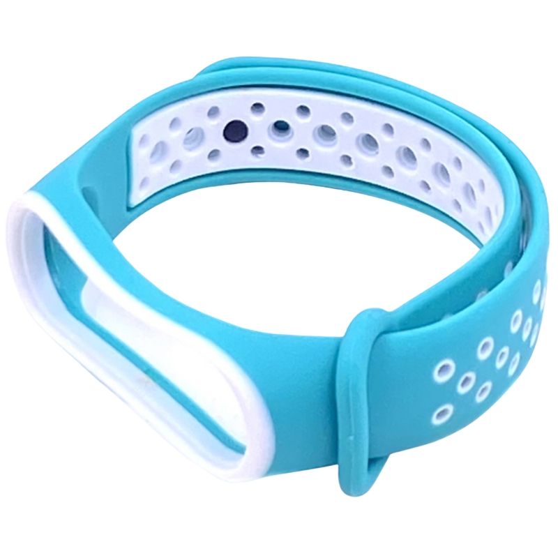 Pulseira Furadinha para Relógio Mi Band 4 - Verde c/ Branco