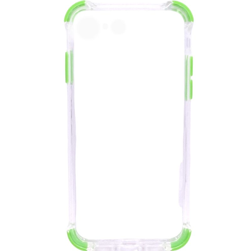 Capa Ponta Colorida - Transparente com Verde para IPhone 7G/8G