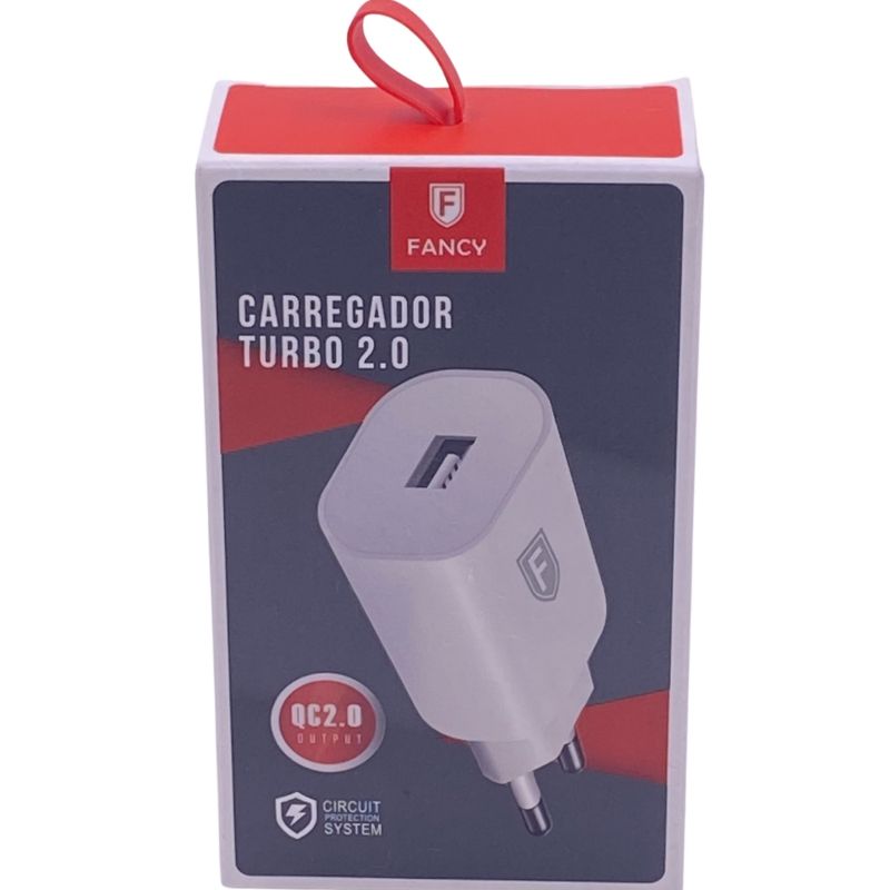 Carregador de Parede Universal Usb Turbo QC2.0 Fancy JC-T02 - Branco