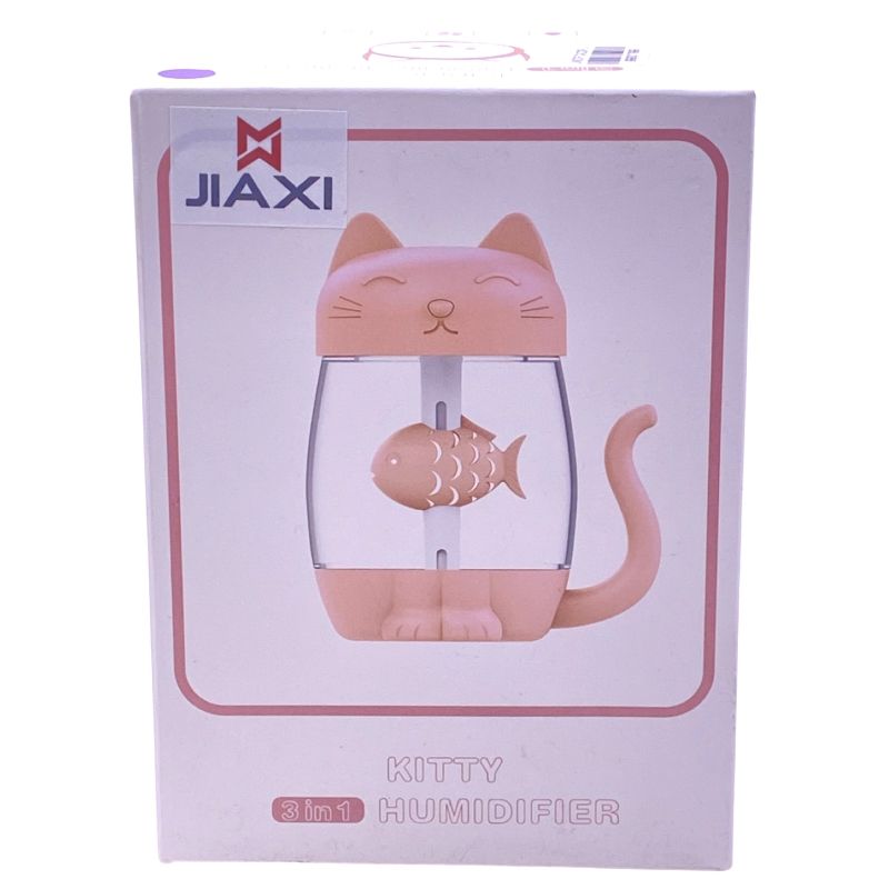 Umidificador e Aromatizador Usb Led/Ventilador - Kitty Humidifier 3in1 Jiaxi - Azul