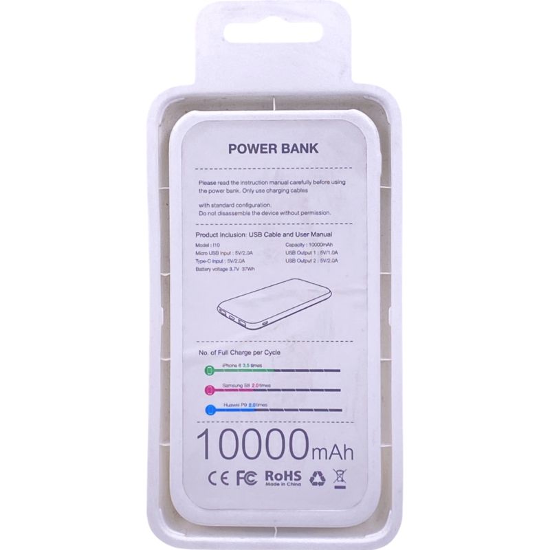 Bateria Extra Port til Universal Power Bank I10 Dual Usb 10000mAh Madeira Seja o Centro da Minha Vida Jesus