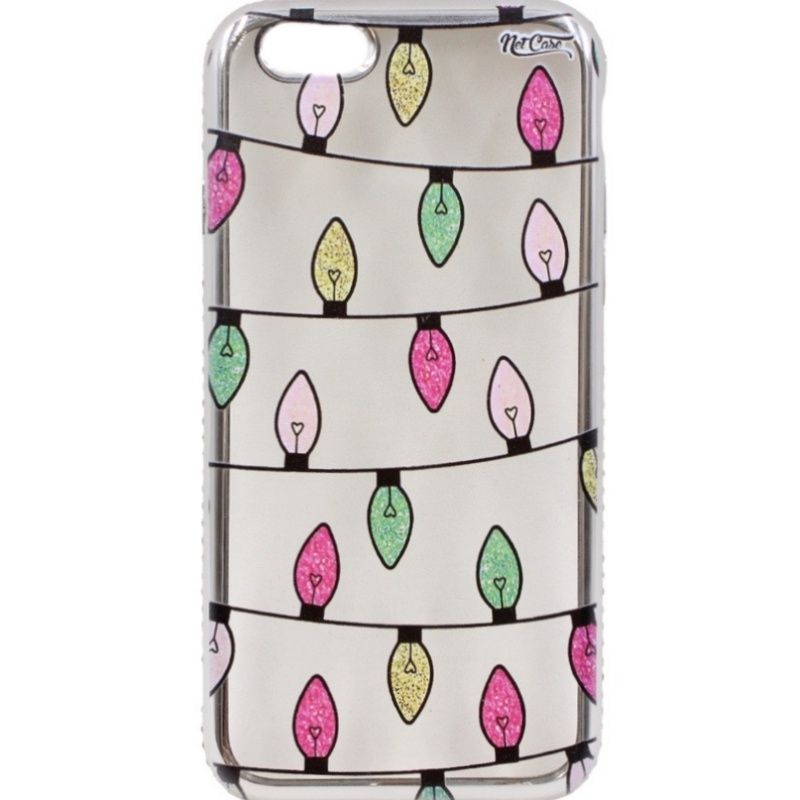 Capa Netcase Metálica com Strass Flexível - Colored Lamps Prata p/ IPhone 6/6s