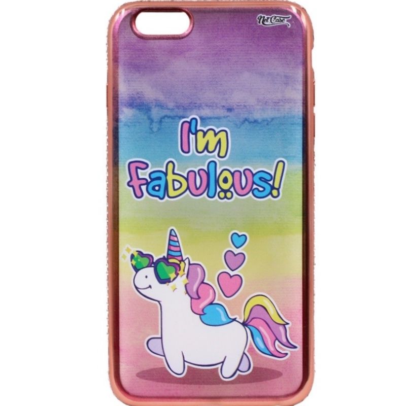 Capa Netcase Metálica com Strass Flexível - I'M Fabulous! Bronze p/ IPhone 6 Plus