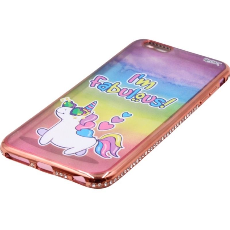 Capa Netcase Metálica com Strass Flexível - I'M Fabulous! Bronze p/ IPhone 6 Plus