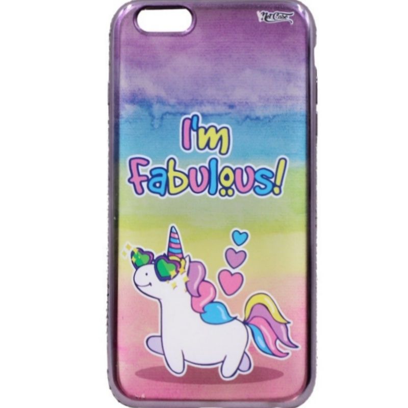 Capa Netcase Metálica com Strass Flexível - I'M Fabulous! Preto p/ IPhone 6 Plus