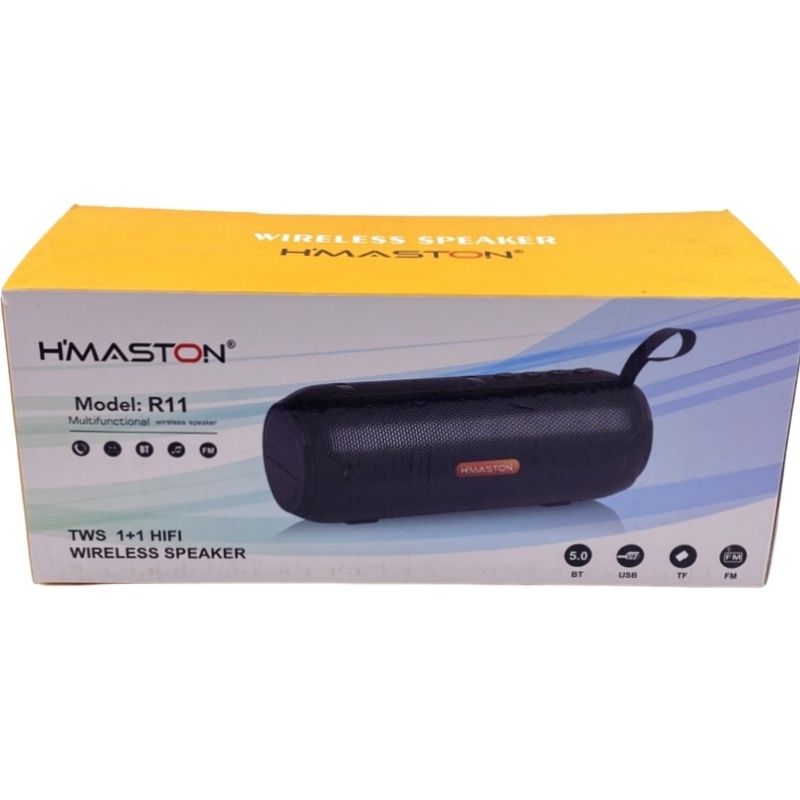 Caixa de Som Portátil c/ Suporte Bluetooth H'Maston R11 - Preto
