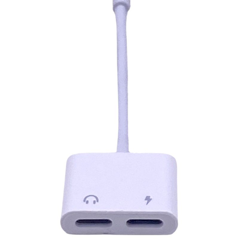 Adaptador p/ IPhone Lightning Audio + Carregador - 1° Linha