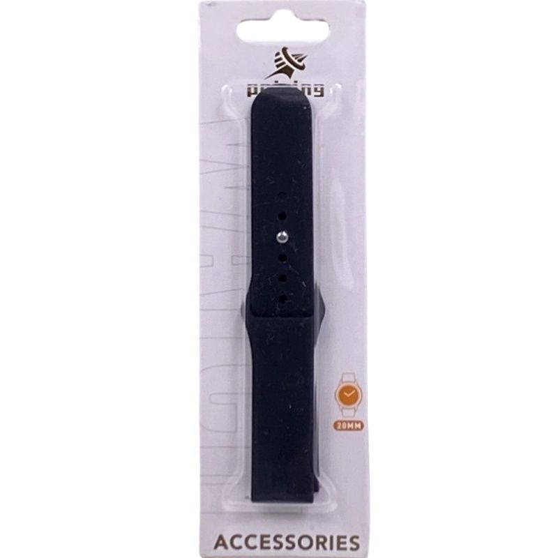 Pulseira Silicone Esportiva 20mm - Preto