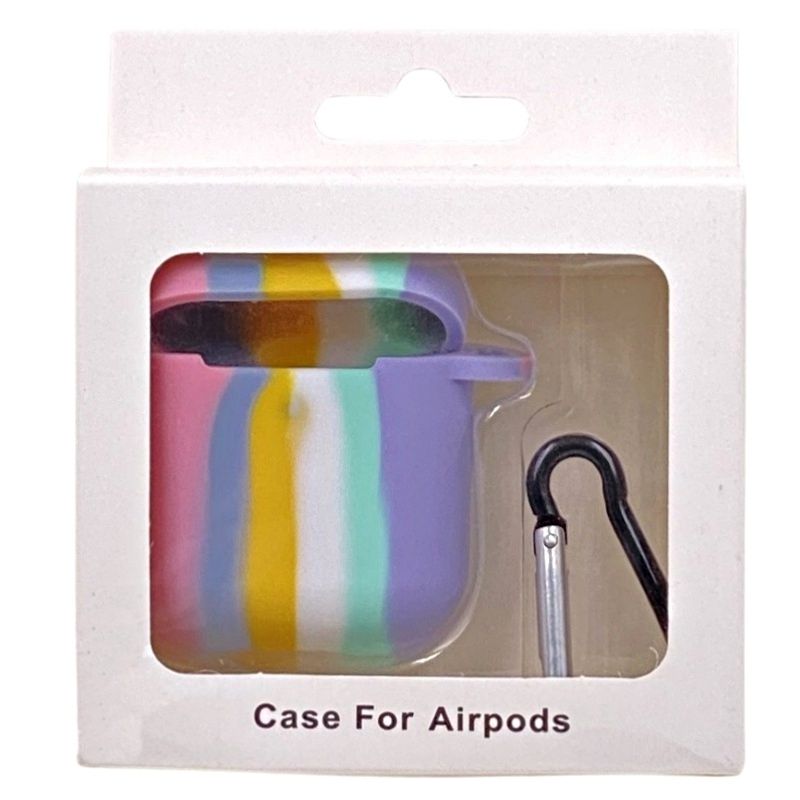 Case para Airpods Arco Íris - Lilás, Verde, Branco, Amarelo, Azul, Rosa