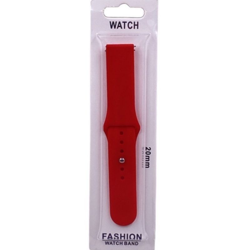 Pulseira Silicone Esportiva 20mm - Vermelho