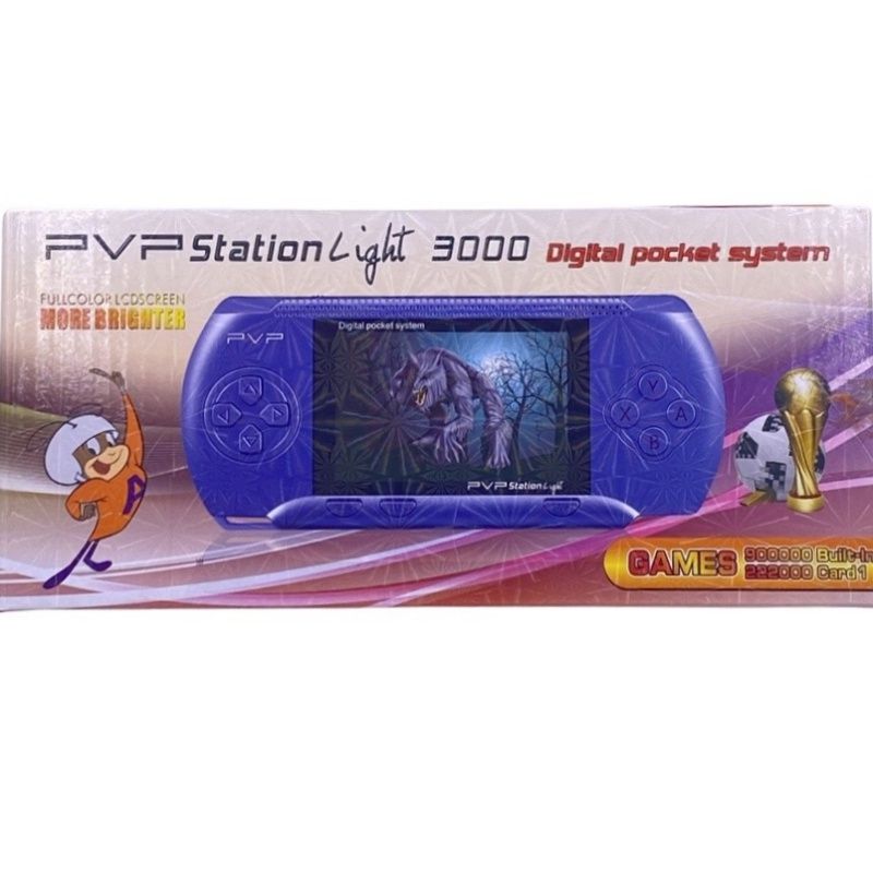 Mini Game Portátil PVP 3000 8 bits - Azul Royal