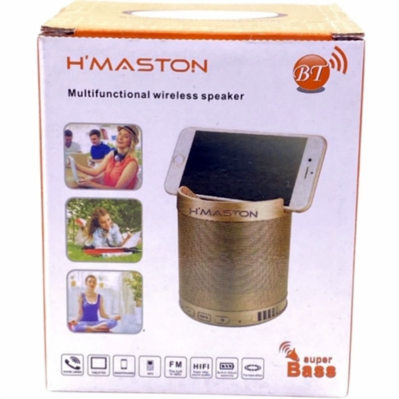 Caixa de Som Bluetooth Multifuncional Suporte H'Maston HF-Q3 - Vermelho