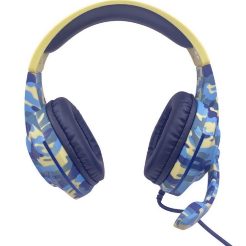 Fone de Ouvido - Gaming Headset Komc G305 - Camuflada Azul