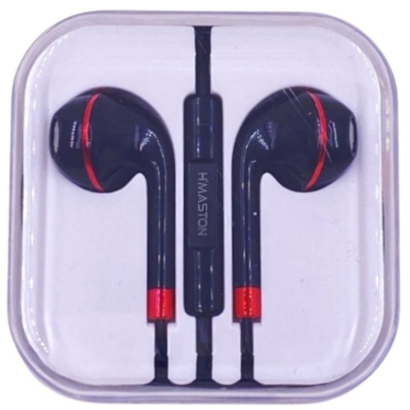 Fone de Ouvido H'Maston I5 P2 para IPhone/IPod/IPad - Preto c/ Vermelho
