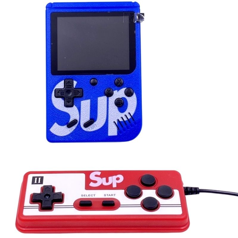 Mini Game Boy Portátil Sup Led 3'' com Controle - Azul