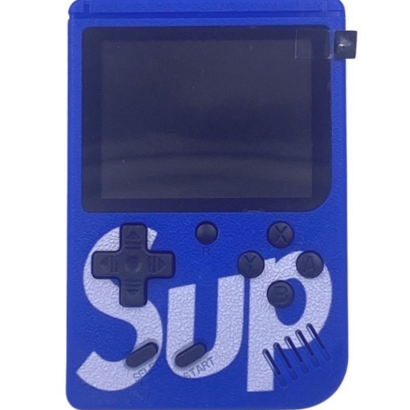 Mini Game Boy Portátil Sup Led 3'' com Controle - Azul