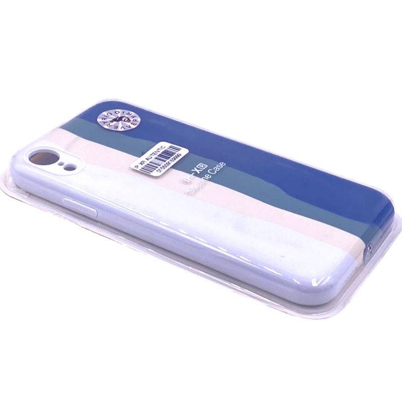 Capa Autêntica Colorful - Branco/Azul p/ IPhone XR