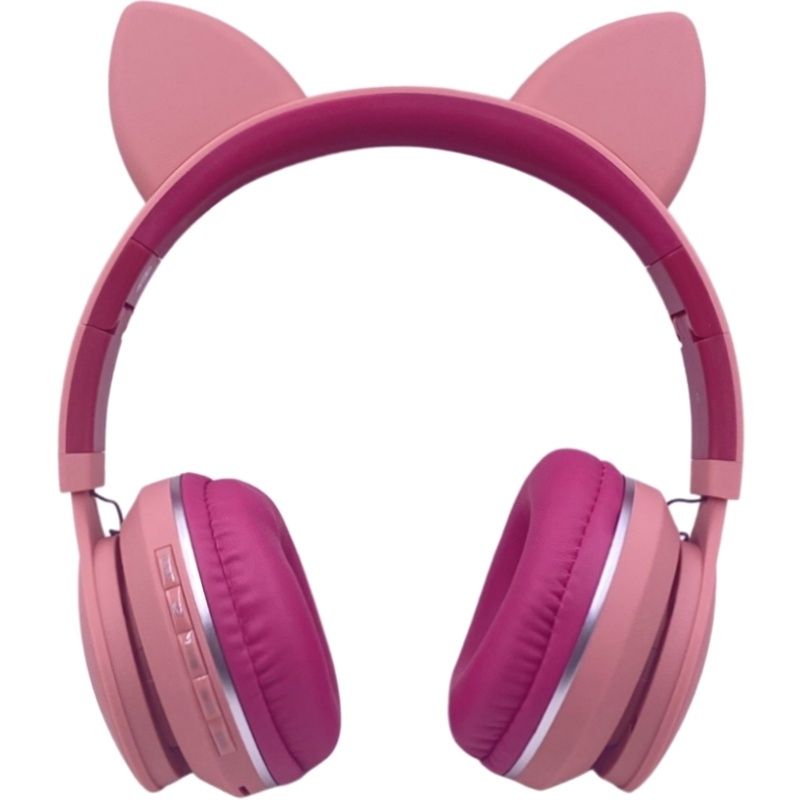 Fone de Ouvido Infantil Bluetooth Cat LED031 - Rosa c/ Pink