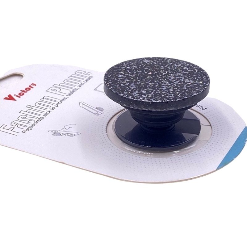 Suporte Pop Socket Brilho - Glitter Preto