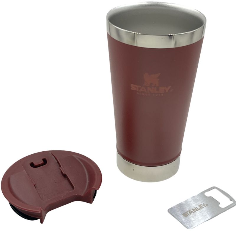 Copo Stanley Termico Bordo com Tampa 473ml + Abridor de Garrafas Cal. .50