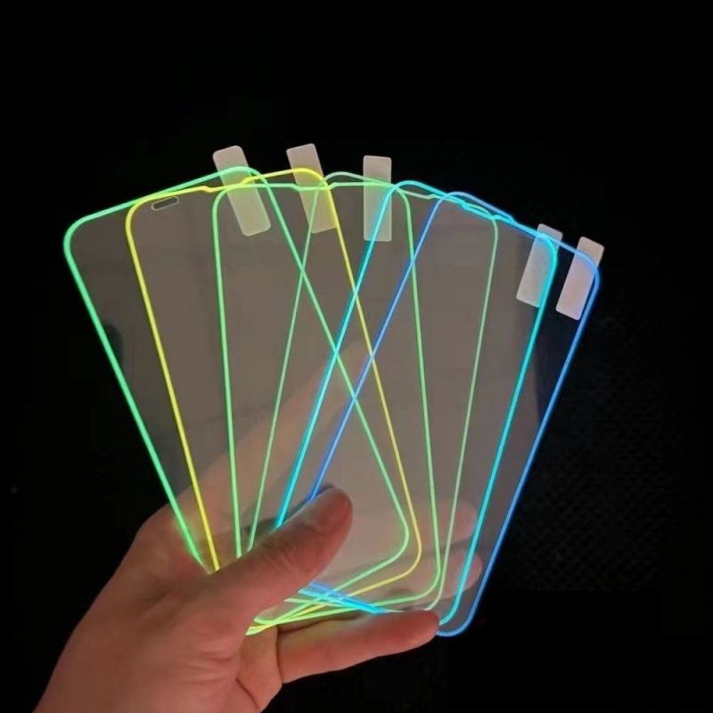 Película de Vidro Temperado para IPhone Borda Neon - Verde