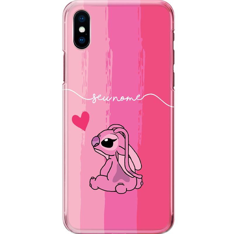 Capa Silicone NetCase Chapada Nome Stch Heart to the Left - Rosa