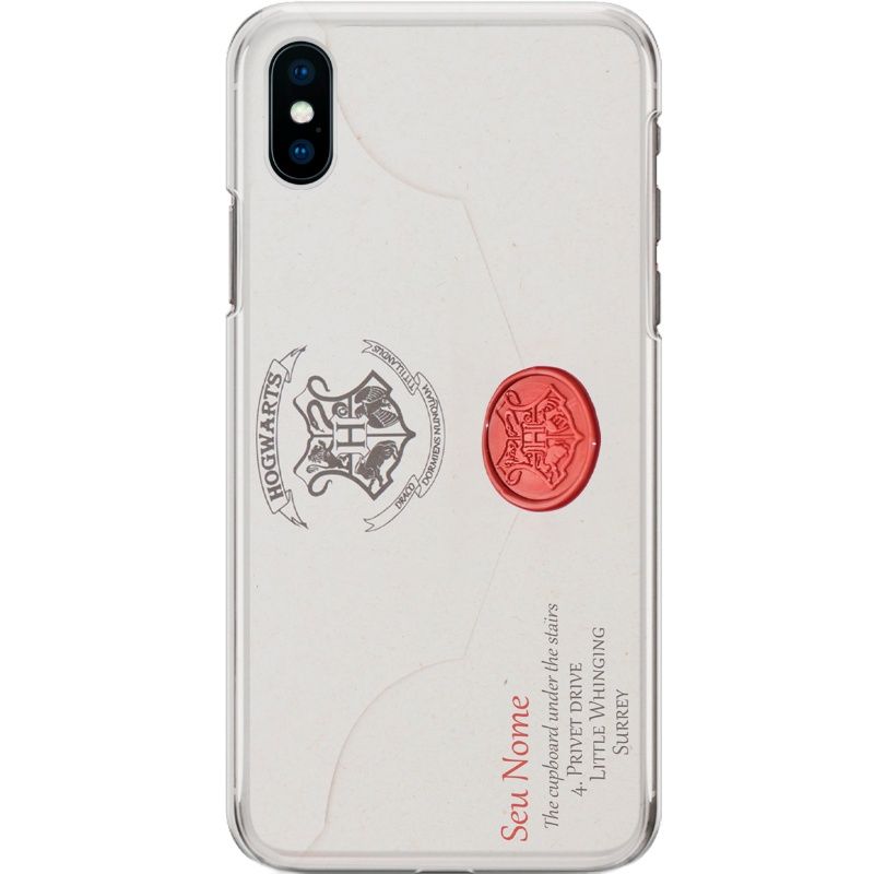 Capa Silicone NetCase Chapada Nome Coleção Harry P.tter - Carta de Convocação Escola de Magia Hogwarts